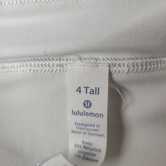 LULULEMON Pace Rival Skirt White 4 Tall - Picture 6 of 11